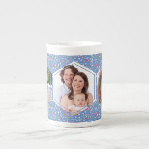 Caneca De Porcelana Colagem Personalizada de 3 Fotos