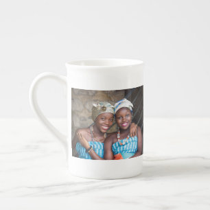 Caneca De Porcelana Colagem personalizada de duas fotos empresas fami