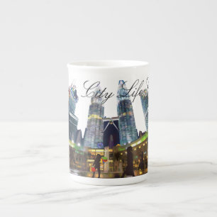 Caneca De Porcelana Coleção de Vida na Cidade nº 2, Mug de Osso Chi