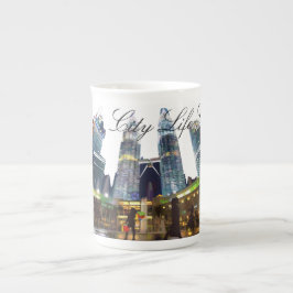Caneca De Porcelana Coleção de Vida na Cidade nº 2, Mug de Osso da Chi