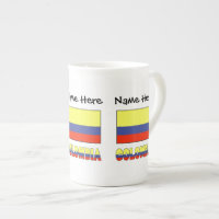 Colômbia e Bandeira Colombiana Personalizada