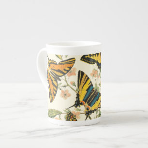 Caneca De Porcelana Coloração das Borboletas e das lagartas