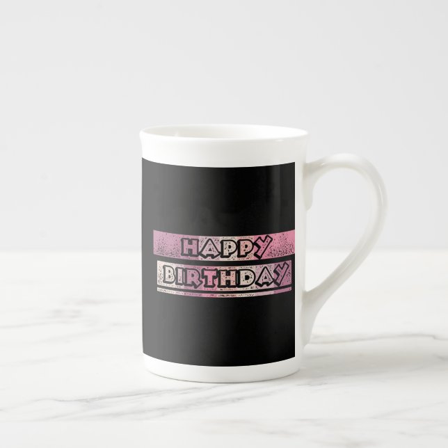 Caneca De Porcelana colorful happy birthday (Direita)
