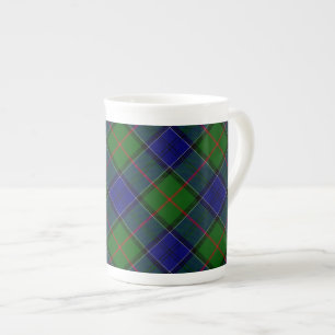 Caneca De Porcelana Colquhoun tartan xadrez verde azul