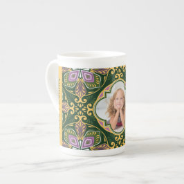 Caneca De Porcelana Com foto / texto Olive e lavanda Azulejos  Bon