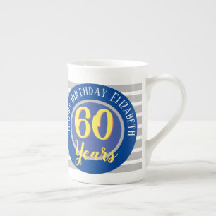 Caneca De Porcelana Comemorativa de 60 anos de aniversário