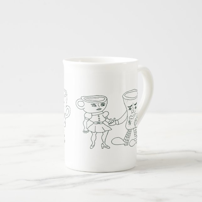 Caneca De Porcelana Comic Anniversário Mug (Frente Esquerda)