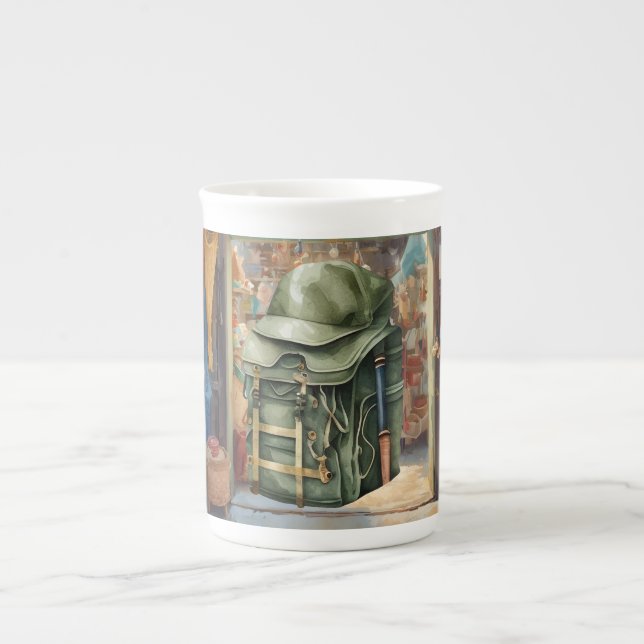 Caneca De Porcelana Compro de Capas de Pesca (Frente)