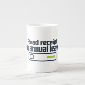 Caneca De Porcelana Confirmação de leitura de férias anuais - Mensagen