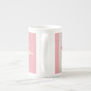Caneca De Porcelana Copo cor-de-rosa