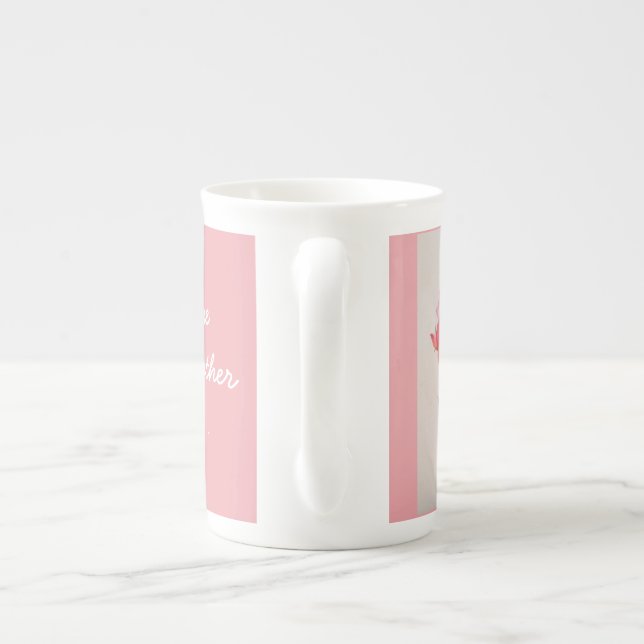 Caneca De Porcelana Copo cor-de-rosa (Traseira)