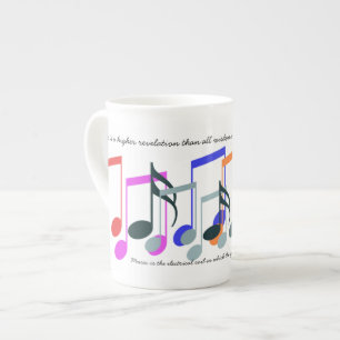 Caneca De Porcelana Cor dos Mugs das Notas de Música