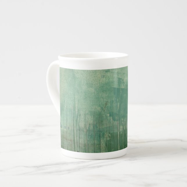 Caneca De Porcelana Cor Verde Contemporânea (Frente Esquerda)