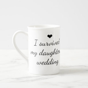 Caneca De Porcelana Coração engraçado "Sobrevivi ao Casamento da Minha