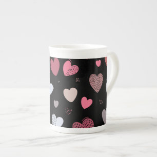 Caneca De Porcelana Corações 2