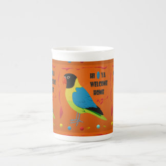 CANECA DE PORCELANA CORES DE IMAGENS DE ARTE PARROT DE AVES MISTURADAS