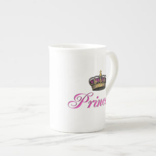Caneca De Porcelana Coroa da princesa no rosa quente