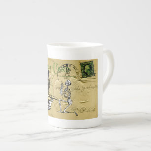 Caneca De Porcelana Coroa e esqueleto