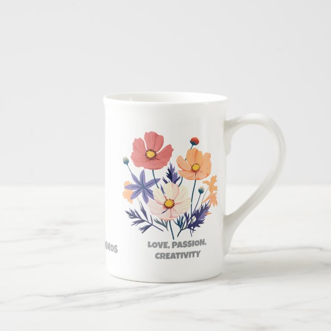Caneca De Porcelana Cosmic Sip Bone China Mug of Love & Passion  (Direita)