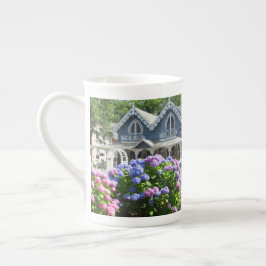 Caneca De Porcelana Cottages e Hydrangeas - Martha's Vineyard