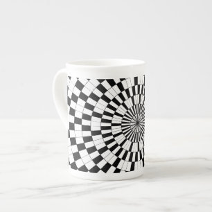 Caneca De Porcelana Counter Spirals por Kenneth Yoncich