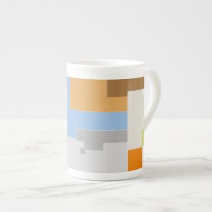Caneca De Porcelana Criação de Padrão Abstrato