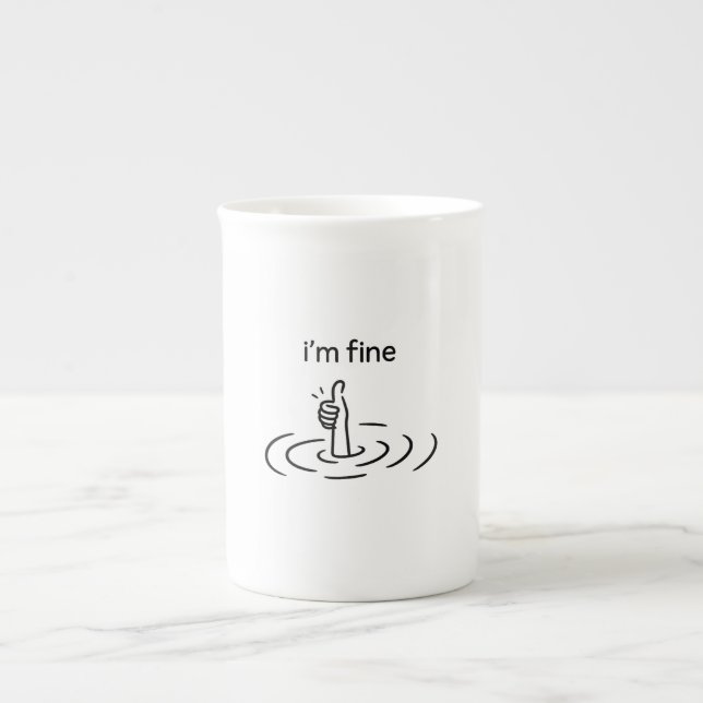 Caneca De Porcelana Criativo, Whimsical, Minimalista (Frente)