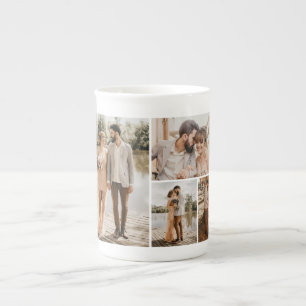 Caneca De Porcelana Crie a sua própria colagem de 4 fotos