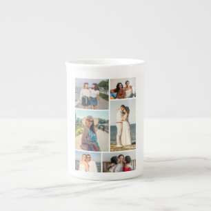 Caneca De Porcelana Crie Sua Própria Colagem de 6 Fotos