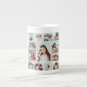 Caneca De Porcelana Crie Sua Própria Colagem De Fotos 13