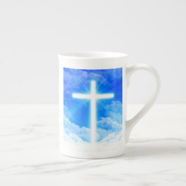 Caneca De Porcelana Cruz de Cristo de Jesus Personalizável Cristão