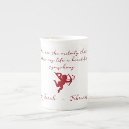 Caneca De Porcelana CUPID You are the melody that makes my VALENTINE 