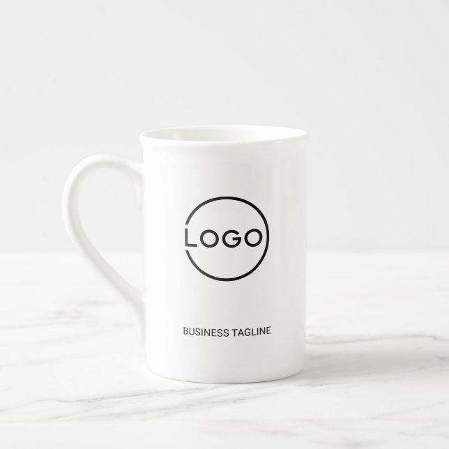 Caneca De Porcelana Custom Business Logo with Custom Text Coffee Mug (Esquerda)