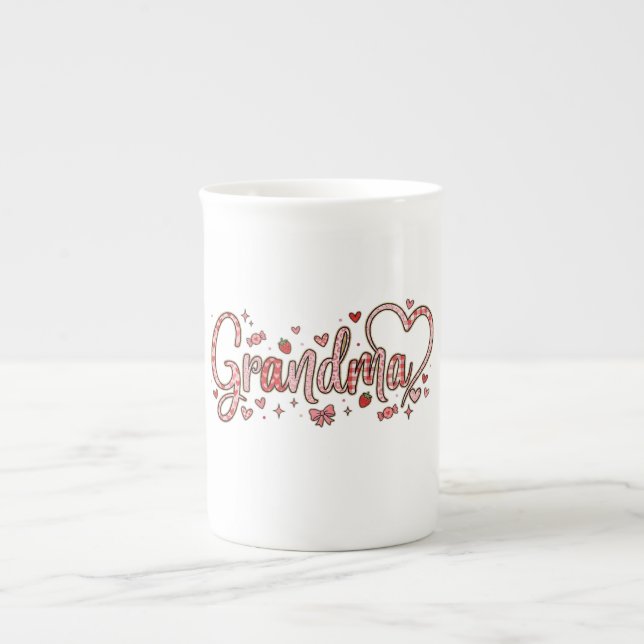 Caneca De Porcelana Cute Grandma Bone China Specialty Mug (Frente)