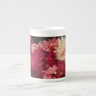 Caneca De Porcelana Dahlias Bone China Tea Mug