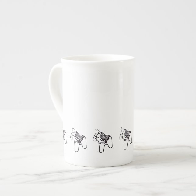 Caneca De Porcelana Dala Horses (Frente Esquerda)