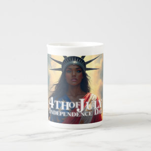 Caneca De Porcelana Dama Liberdade Reimaginada – Uma Nova Face da Libe