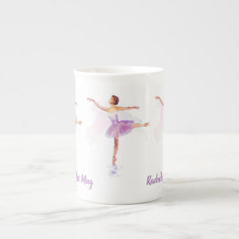Caneca De Porcelana Dançarino do balé - Adicione seu nome ou texto a