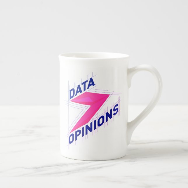 Caneca De Porcelana DATA > OPINIONS | Geek Bone China Mug - Bright (Direita)