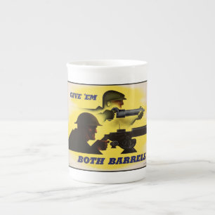 Caneca De Porcelana Dê-lhes ambos os Barris de Luta, Espr, esforço d