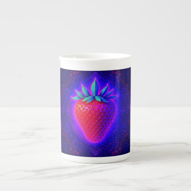 Caneca de porcelana de osso com visual vibrante de (Frente)