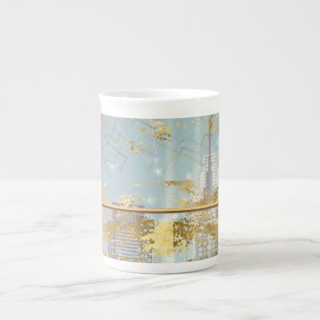 Caneca de porcelana de ossos Cartão de Páscoa de f (Frente)
