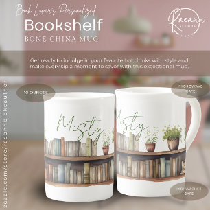 Caneca de Porcelana de Ossos Estante Personalizada