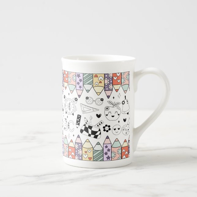 Caneca De Porcelana De Volta às Aulas (Direita)