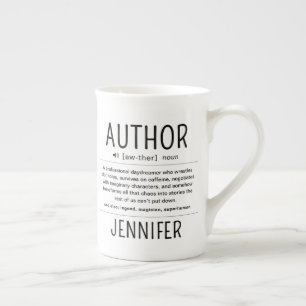 Caneca De Porcelana Definição de Escritor Autor Engraçado Personalizad