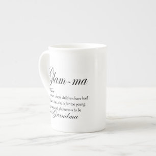 Caneca De Porcelana Definição GLAM da avó das MÃES