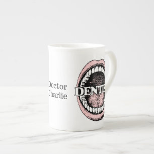 Caneca De Porcelana Dentist de nomes personalizados