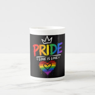 Caneca De Porcelana Desenho Arco-íris Orgulho LGBT