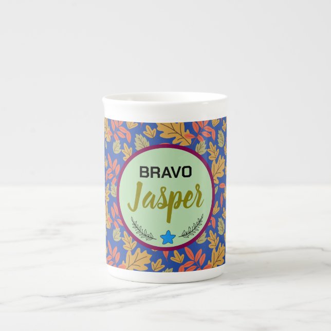 Caneca De Porcelana design de liga (Frente)