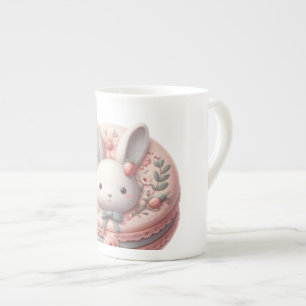 Caneca De Porcelana Design de Macaron de Lebre Personalizado para Ser